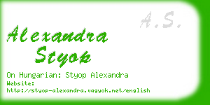 alexandra styop business card